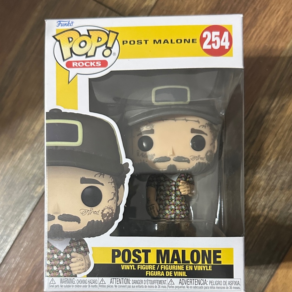 Funko Pop! Rocks Post Malone Vinyl Figure - Black, Yellow, Multicolor